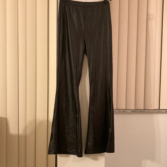 Source Unknown Pants - Leatherette bell bottom pants